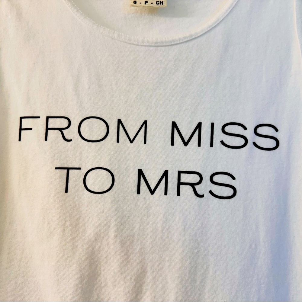 Oversized From Miss To Mrs Tank Size: Small